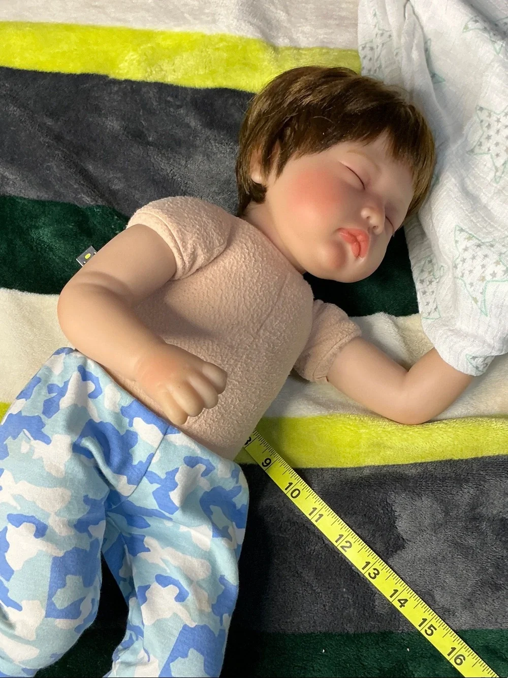 Dongguan Mikaiqi Wanju Reborn Sleepy Baby Doll - Blue Camo Pants 18in